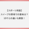 【スポーツ用語】スイープの野球での意味は？3タテとの違いも解説！