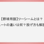 【野球用語】ツーシームとは？シュートの違いは何？投げ方も解説！